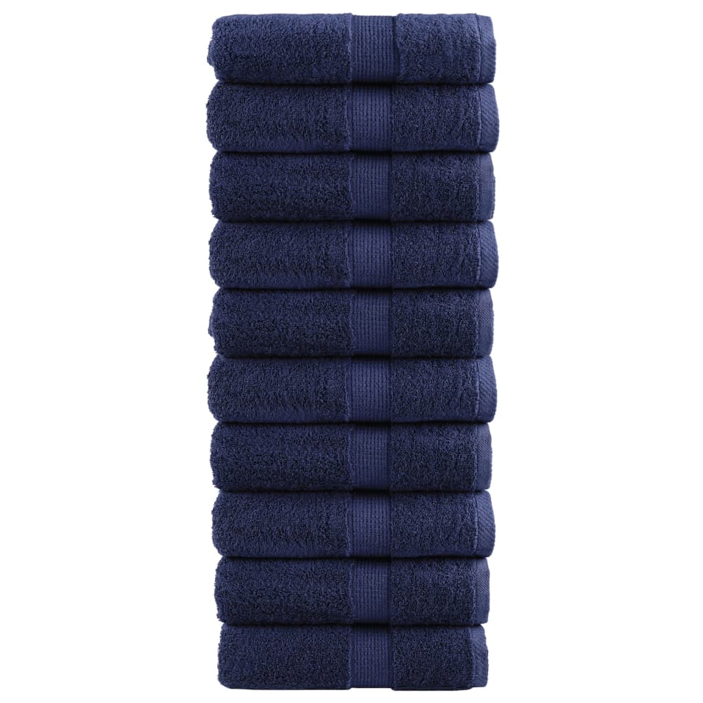 Premium Soap Towels 10 pcs Navy Blue 30x30cm 600gsm 100% Cotton