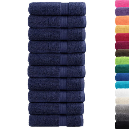 Premium Hand Towels SOLUND 10pcs Navy Blue 50x100cm 600gsm