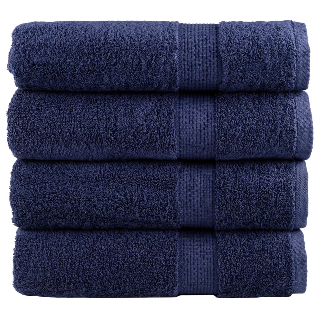 Premium Bath Towels SOLUND 4pcs Navy Blue 100x150cm 600gsm