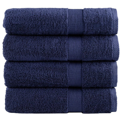 Premium Bath Towels SOLUND 4pcs Navy Blue 100x150cm 600gsm