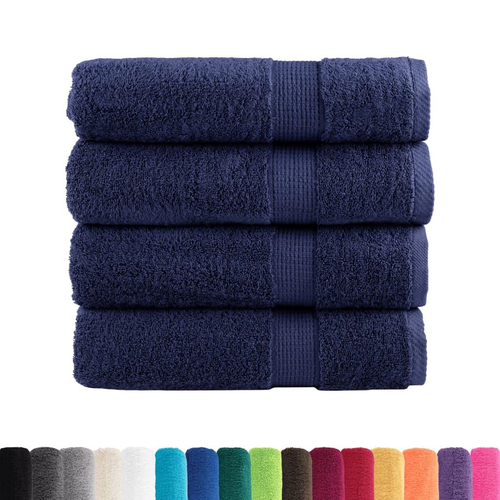 Premium Bath Towels SOLUND 4pcs Navy Blue 100x150cm 600gsm