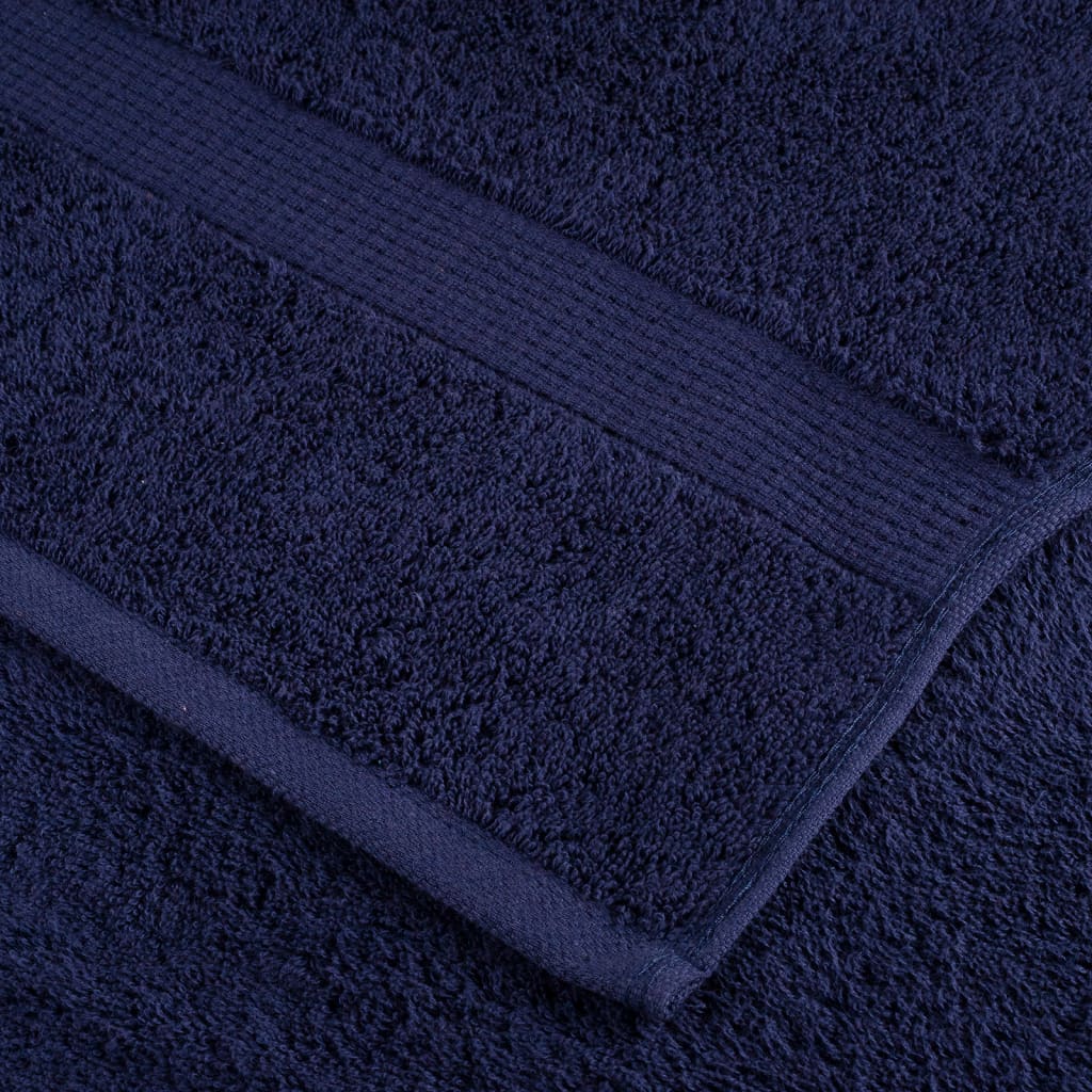 Premium Sauna Towels 2pcs Navy Blue 80x200cm 600gsm 100% Cotton