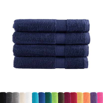 Premium Sauna Towels 4pcs Navy Blue 80x200cm 600gsm 100% Cotton