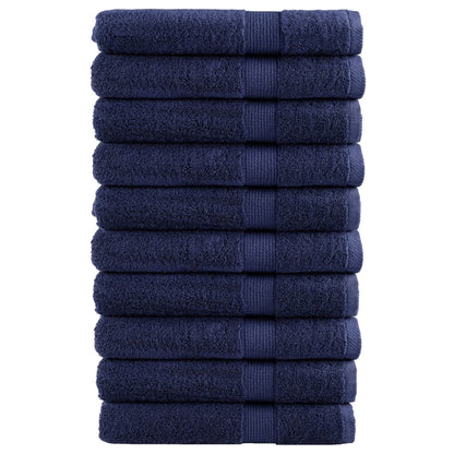 Premium Towels SOLUND 10pcs Navy Blue 100x200cm 600gsm