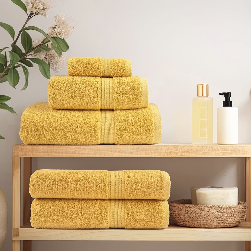 Premium Soap Towels 2 pcs Gold 30x30cm 600gsm 100% Cotton