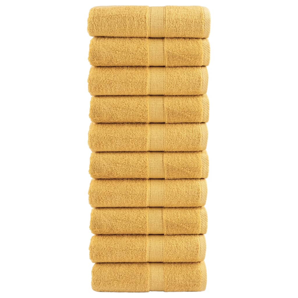 Premium Soap Towels 10 pcs Gold 30x30cm 600gsm 100% Cotton