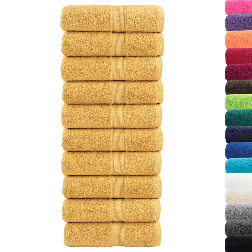 Premium Soap Towels 10 pcs Gold 30x30cm 600gsm 100% Cotton