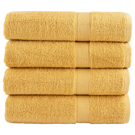 Premium Shower Towels SOLUND 4pcs Gold 70x140cm 600gsm