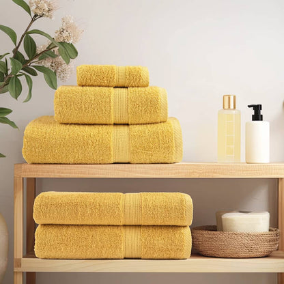 Premium Bath Towels 2pcs Gold 100x150cm 600gsm 100% Cotton