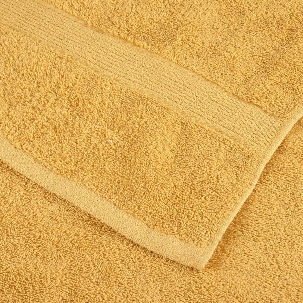 Premium Bath Towels 2pcs Gold 100x150cm 600gsm 100% Cotton