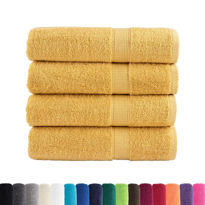 Premium Bath Towels SOLUND 4pcs Gold 100x150cm 600gsm