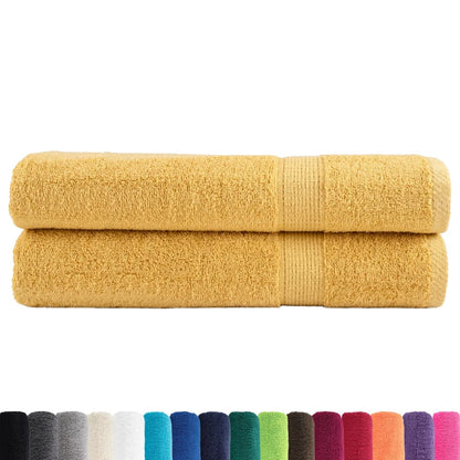 Premium Sauna Towels SOLUND 2pcs Gold 80x200cm 600gsm