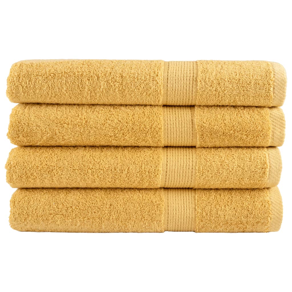 Premium Towels SOLUND 4pcs Gold 100x200cm 600gsm