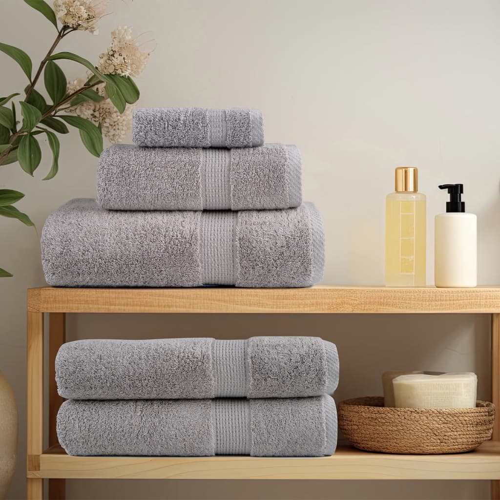 Premium Hand Towels 10pcs Grey 50x100cm 600gsm 100% Cotton