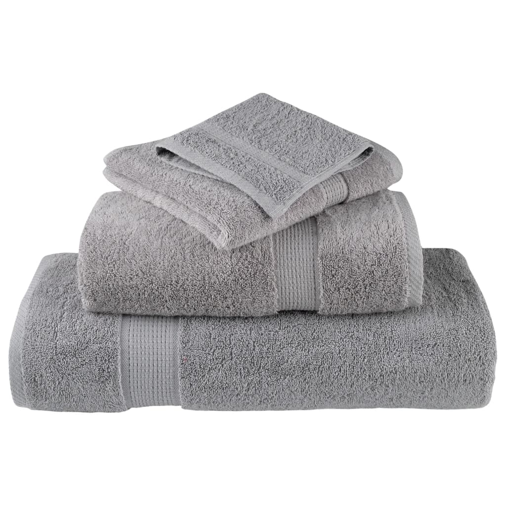 Premium Hand Towels 10pcs Grey 50x100cm 600gsm 100% Cotton