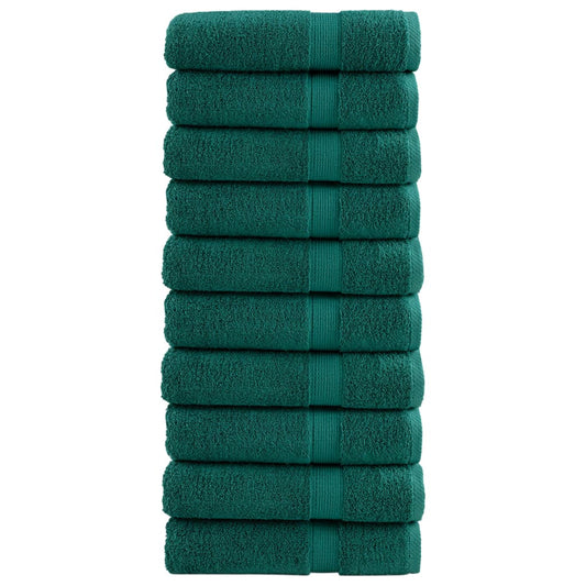 Premium Shower Towels SOLUND 10 pcs Green 70x140 cm 600 gsm