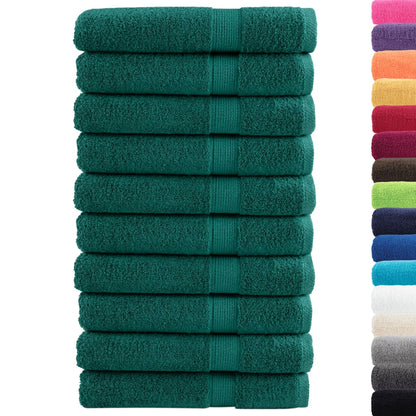 Premium Sauna Towels SOLUND 10 pcs Green 80x200 cm 600 gsm