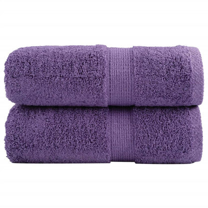 Premium Soap Towels 2 pcs Purple 30x30 cm 600 gsm 100% Cotton