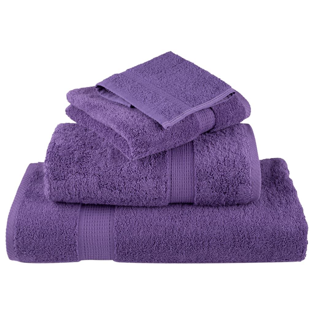 Premium Soap Towels 2 pcs Purple 30x30 cm 600 gsm 100% Cotton