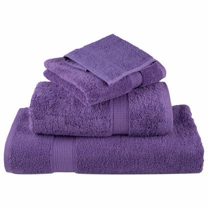 Premium Soap Towels 10 pcs Purple 30x30 cm 600 gsm 100% Cotton