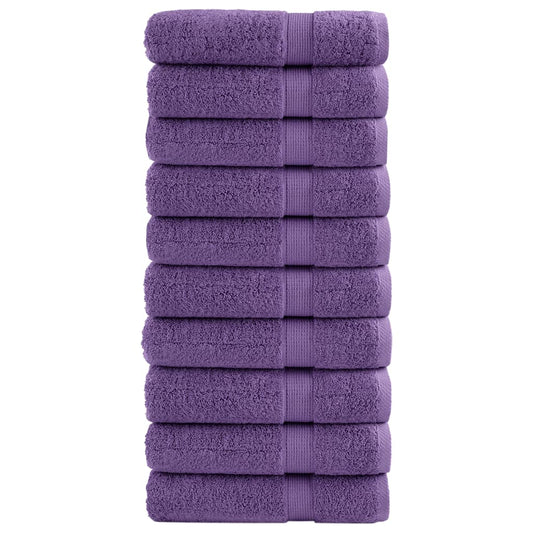 Premium Shower Towels SOLUND 10 pcs Purple 70x140 cm 600 gsm