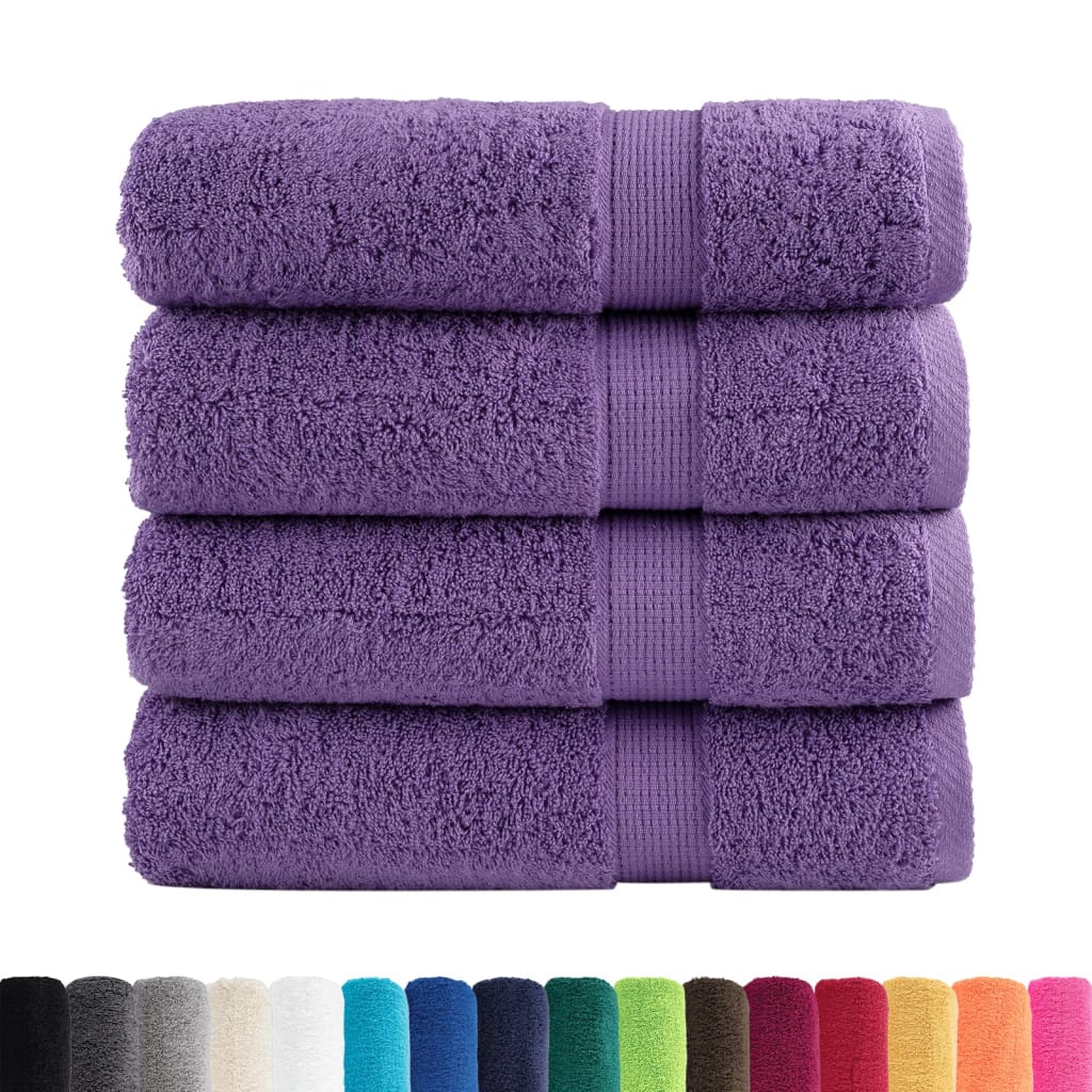 Premium Bath Towels 4 pcs 100x150 cm 600 gsm 100% Cotton