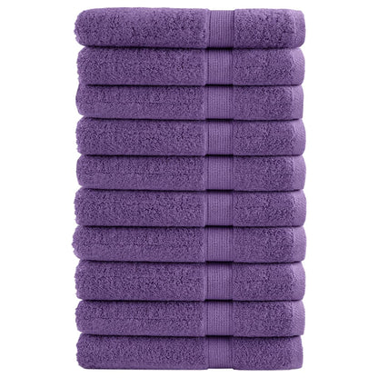 Premium Sauna Towels SOLUND 10 pcs Purple 80x200 cm 600 gsm