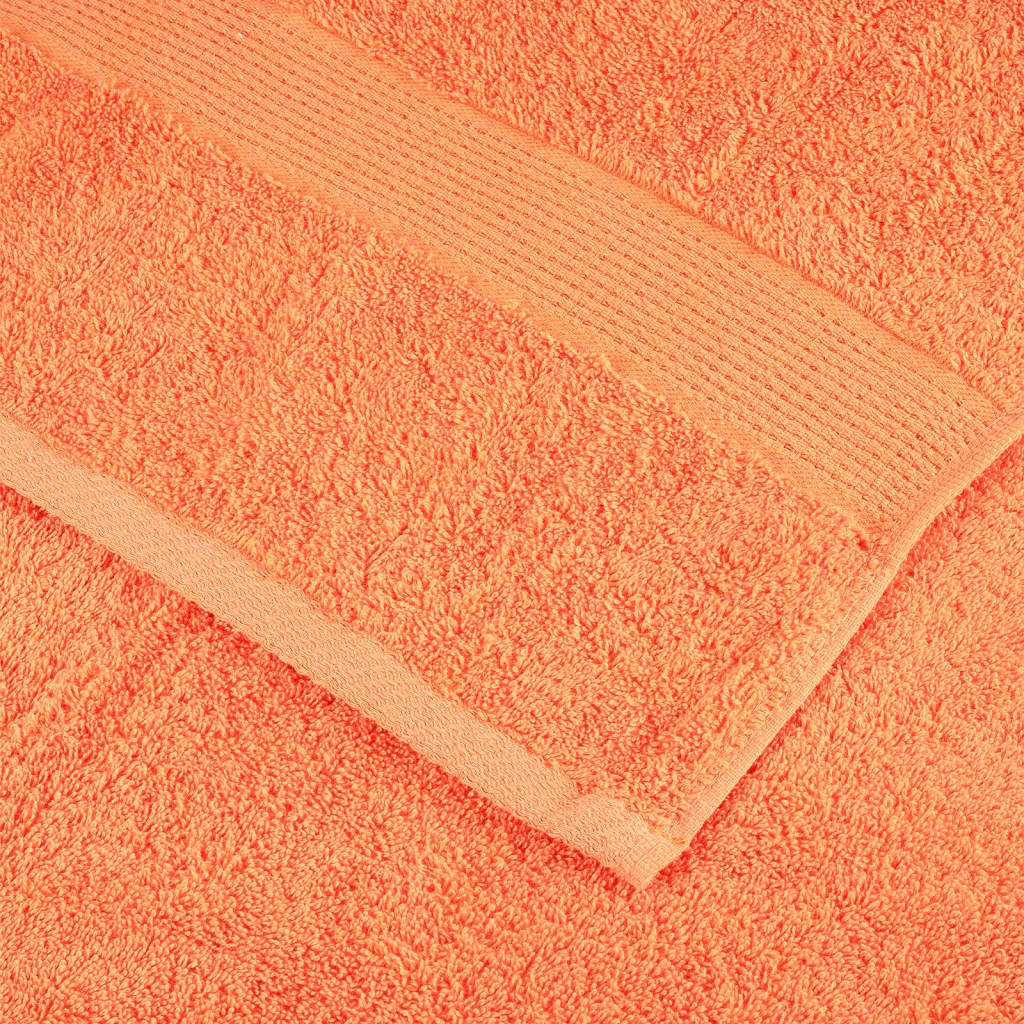 Premium Hand Towels 10 pcs Orange 50x100 cm 600 gsm 100% Cotton