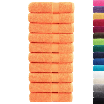 Premium Shower Towels 10 pcs Orange 70x140 cm 600 gsm 100% Cotton