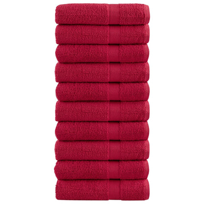 Premium Hand Towels SOLUND 10 pcs Red 50x100 cm 600 gsm