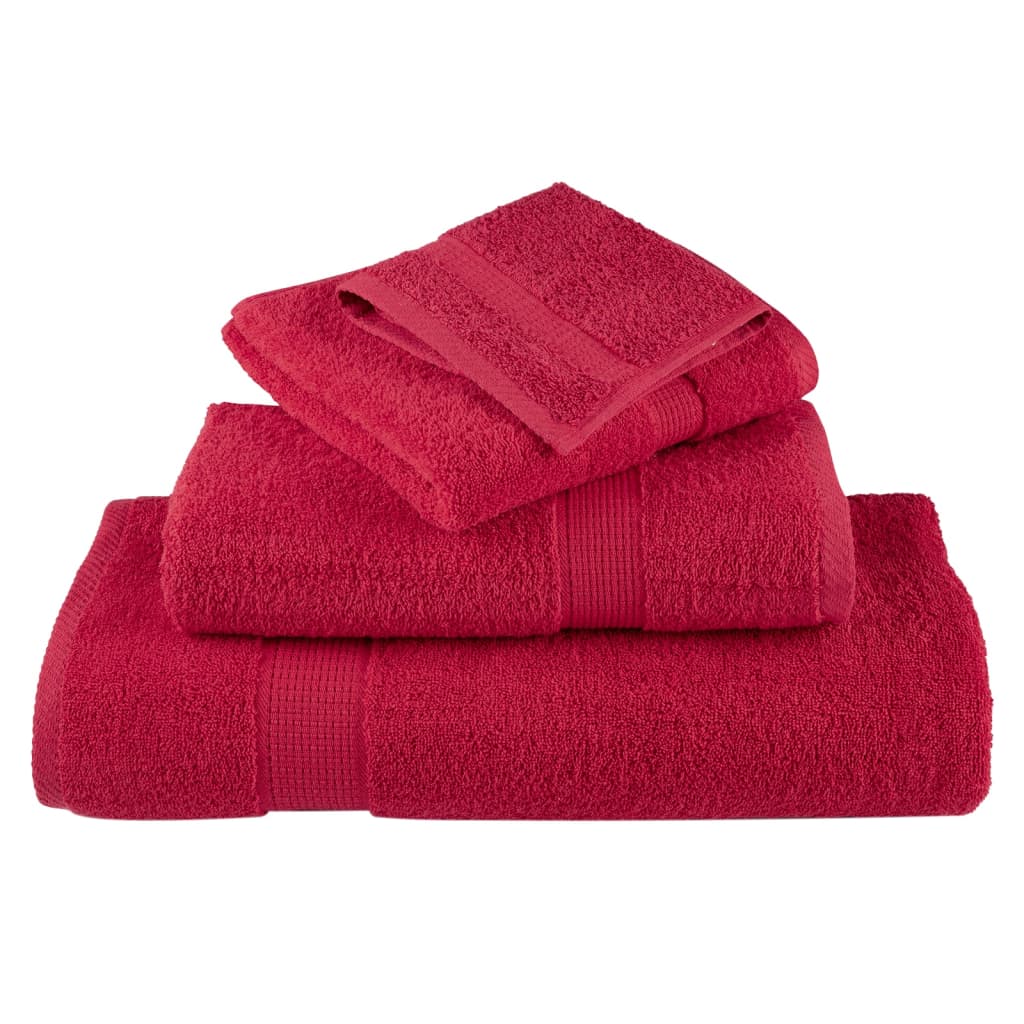 Premium Hand Towels SOLUND 10 pcs Red 50x100 cm 600 gsm