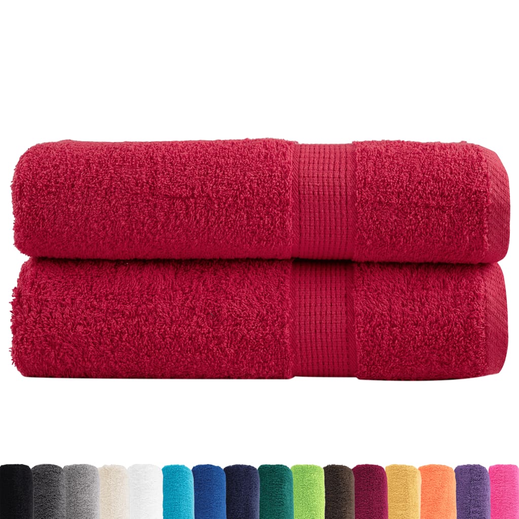 Premium Bath Towels 2 pcs 100x150 cm 600 gsm 100% Cotton