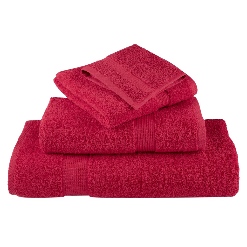 Premium Sauna Towels 2 pcs Red 80x200 cm 600 gsm 100% Cotton