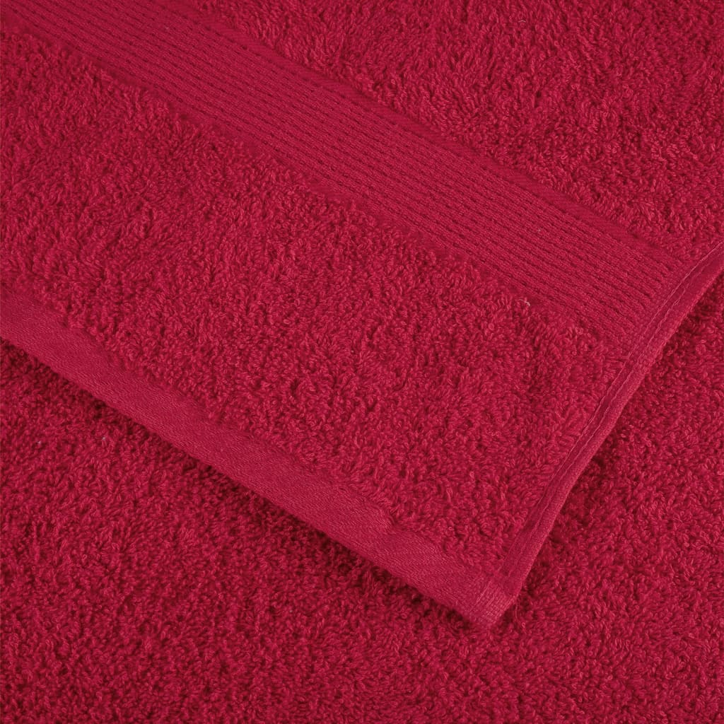 Premium Sauna Towels 2 pcs Red 80x200 cm 600 gsm 100% Cotton