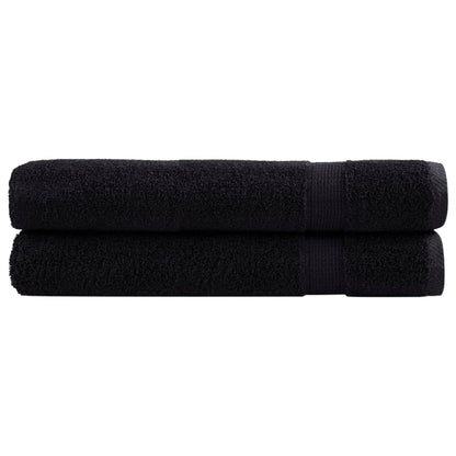 Premium Sauna Towels SOLUND 2 pcs Black 80x200 cm 600 gsm