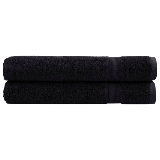 Premium Sauna Towels SOLUND 2 pcs Black 80x200 cm 600 gsm