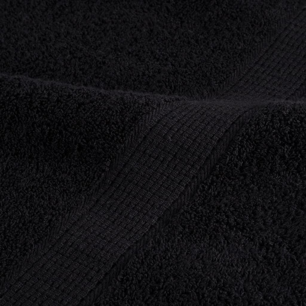 Premium Sauna Towels SOLUND 4 pcs Black 80x200 cm 600 gsm