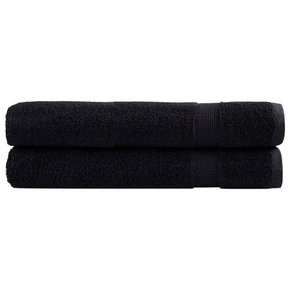 Premium Towels SOLUND 2 pcs Black 100x200 cm 600 gsm