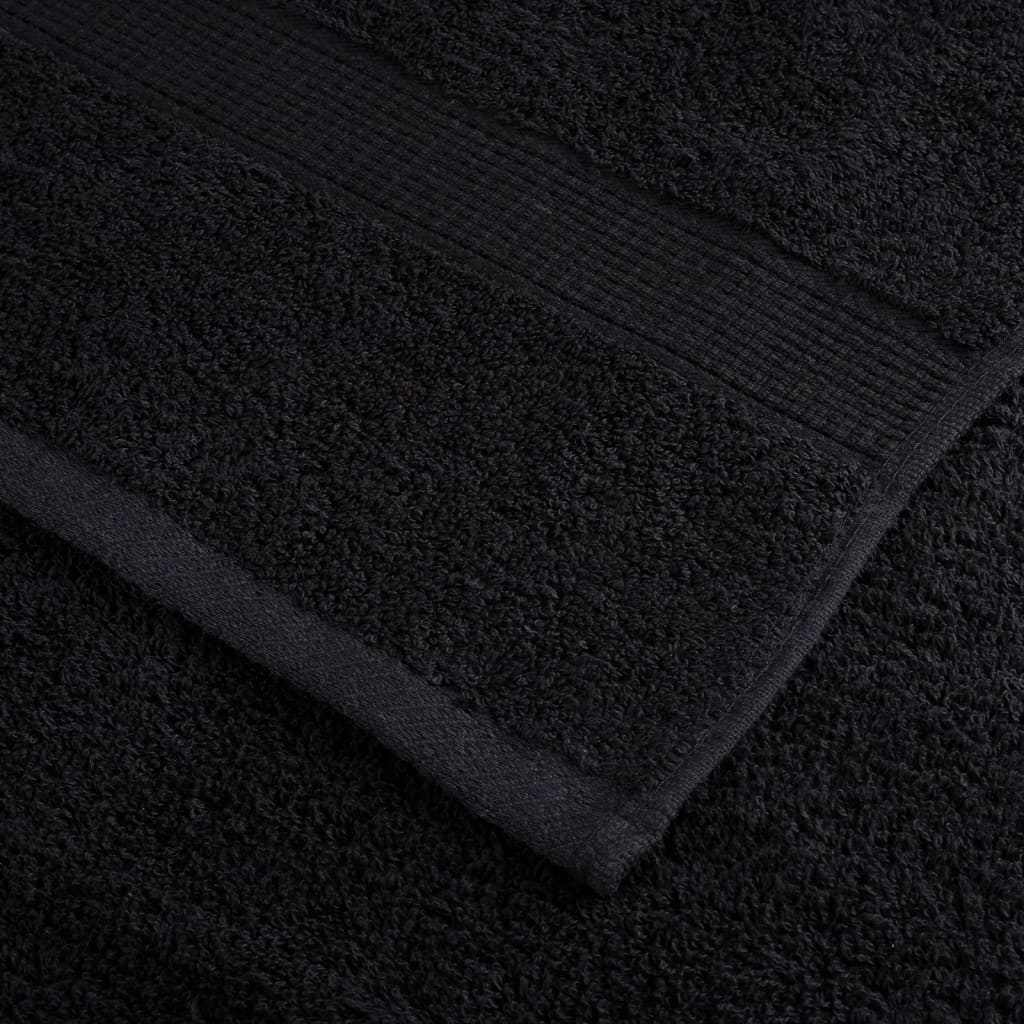 Premium Towels 4 pcs Black 100x200 cm 600 gsm 100% Cotton