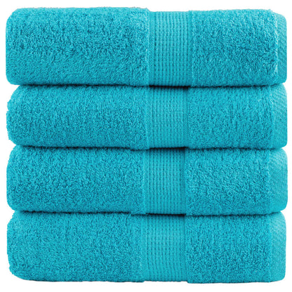 Premium Soap Towels 4 pcs Turquoise 30x30 cm 600 gsm 100% Cotton