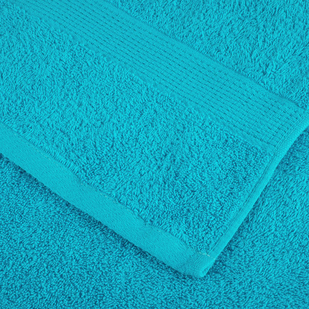 Premium Towels 10 pcs Turquoise 100x200 cm 600 gsm 100% Cotton