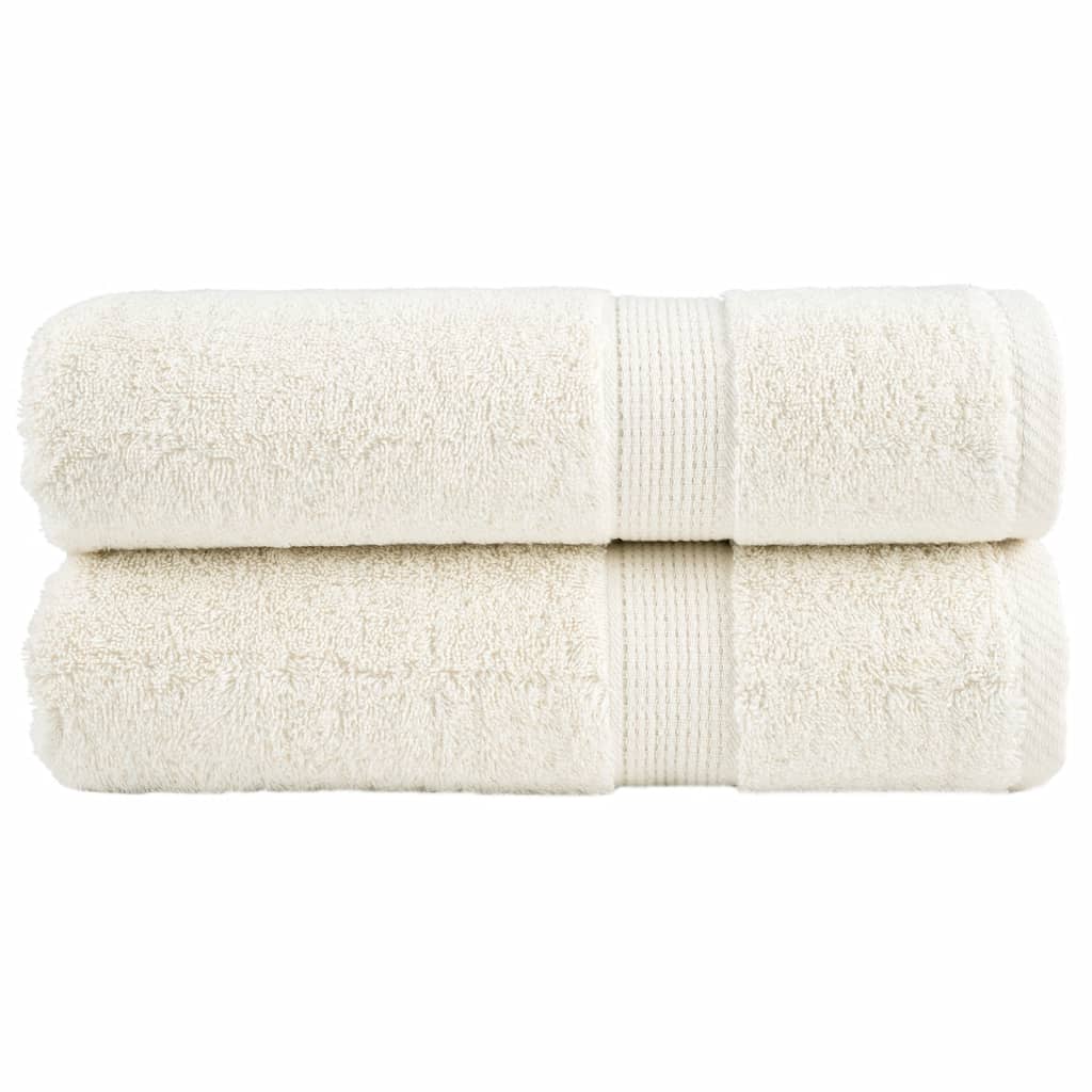 Premium Bath Towels 2 pcs 100x150 cm 600 gsm 100% Cotton