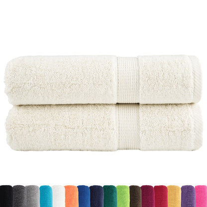 Premium Bath Towels 2 pcs 100x150 cm 600 gsm 100% Cotton