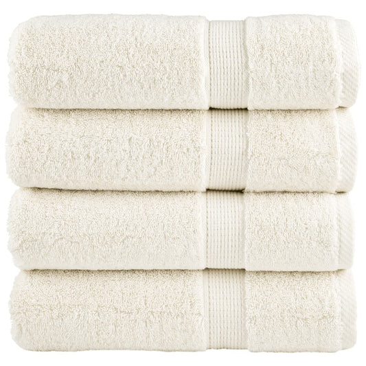 Premium Bath Towels 4 pcs 100x150 cm 600 gsm 100% Cotton