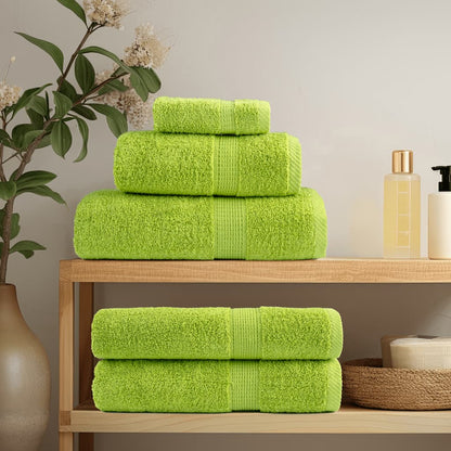 Premium Soap Towels 4 pcs Apple Green 30x30 cm 600 gsm 100% Cotton