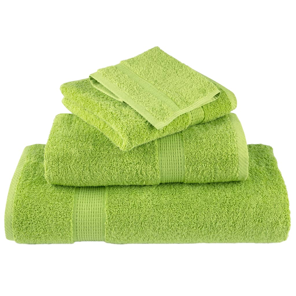 Premium Soap Towels 4 pcs Apple Green 30x30 cm 600 gsm 100% Cotton