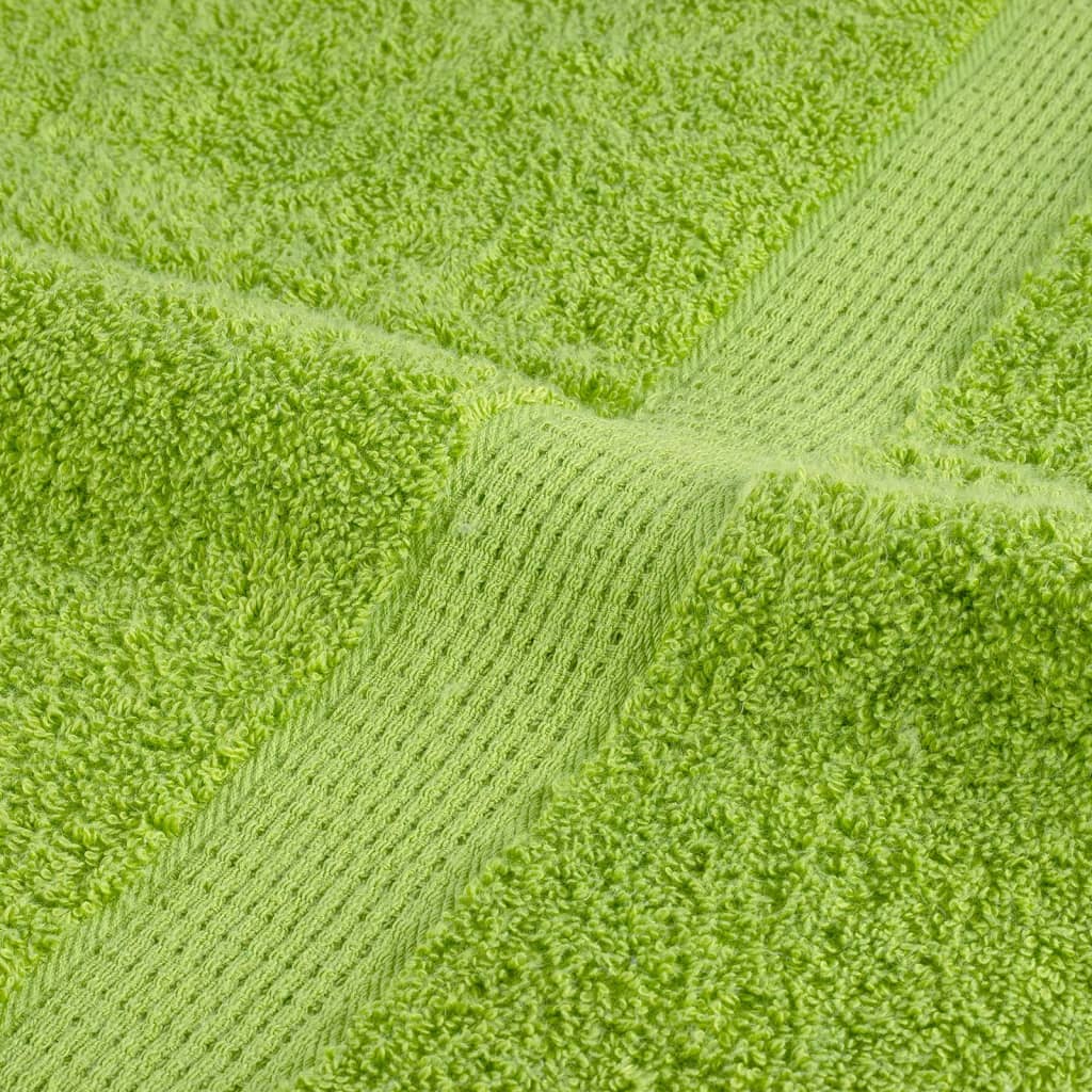 Premium Towels 2 pcs Apple Green 100x200 cm 600 gsm 100% Cotton