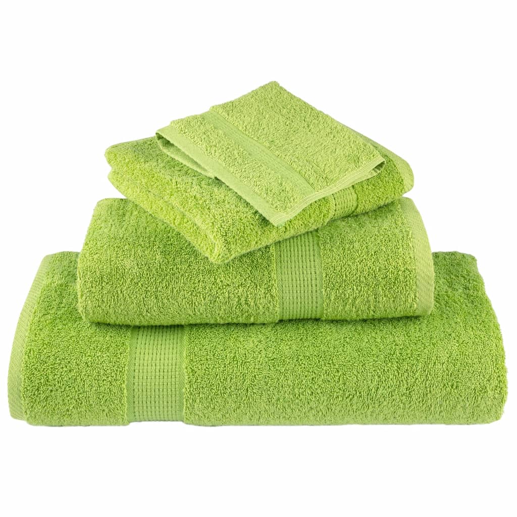 Premium Towels 4 pcs Apple Green 100x200 cm 600 gsm 100% Cotton