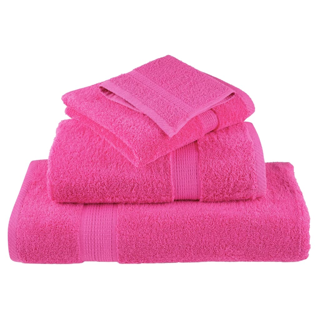 Premium Hand Towels 10 pcs Pink 50x100 cm 600 gsm 100% Cotton