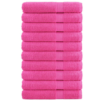 Premium Sauna Towels 10 pcs Pink 80x200 cm 600 gsm 100% Cotton